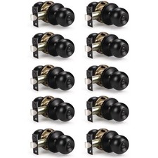 10 Pack Matte Black Door Knobs Privacy Door Knob Bed And Bath Door Knob Door Loc