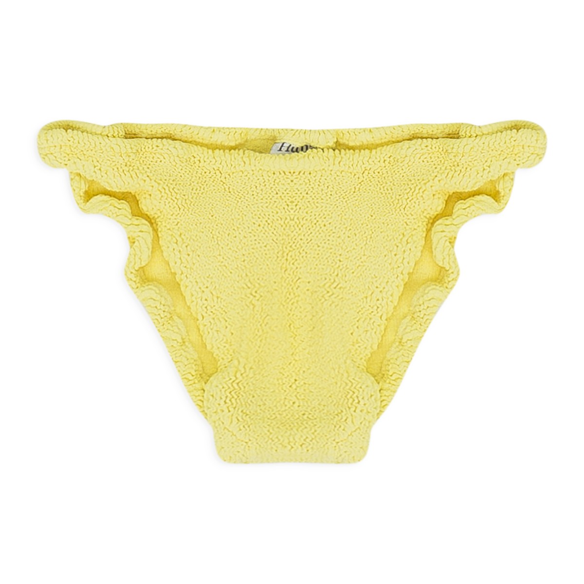 NWT HUNZA G YELLOW CROPPED BIKINI BOTTOM SIZE OS $180