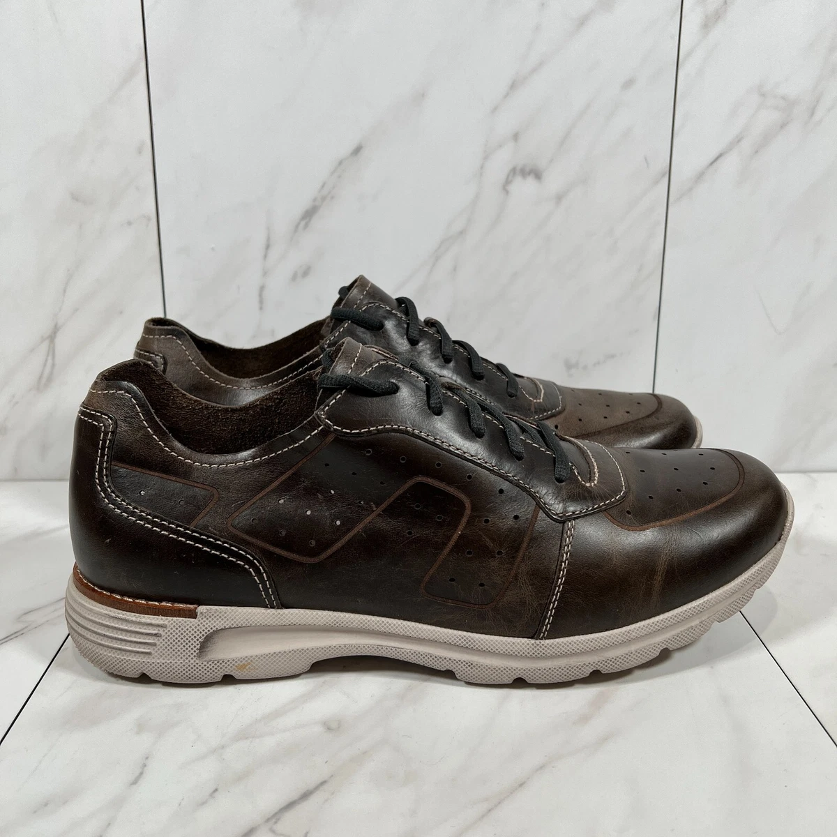 Dansko Wesley Men Size 12 EU 46 Brown Leather Low Top Sneakers Casual Shoes