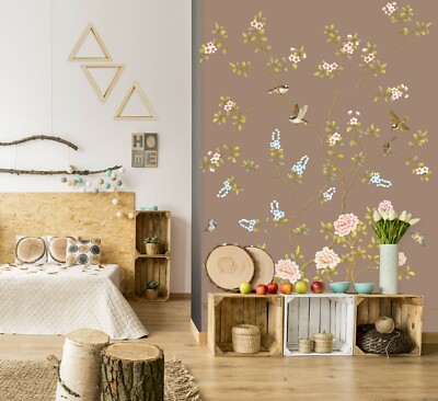 3D Flower Bird 193RAIG Wallpaper Mural Self-adhesive Removable Sticker Kids Amy