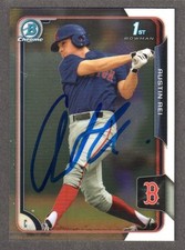 2015 BOWMAN CHROME #172  Austin Rei  BOSTON RED SOX  SIGNED AUTOGRAPH AUTO COA