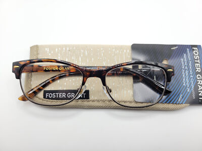Foster Grant Cleo Women's Oval Reading Glasses - Brown Tortoise Spring Hinges