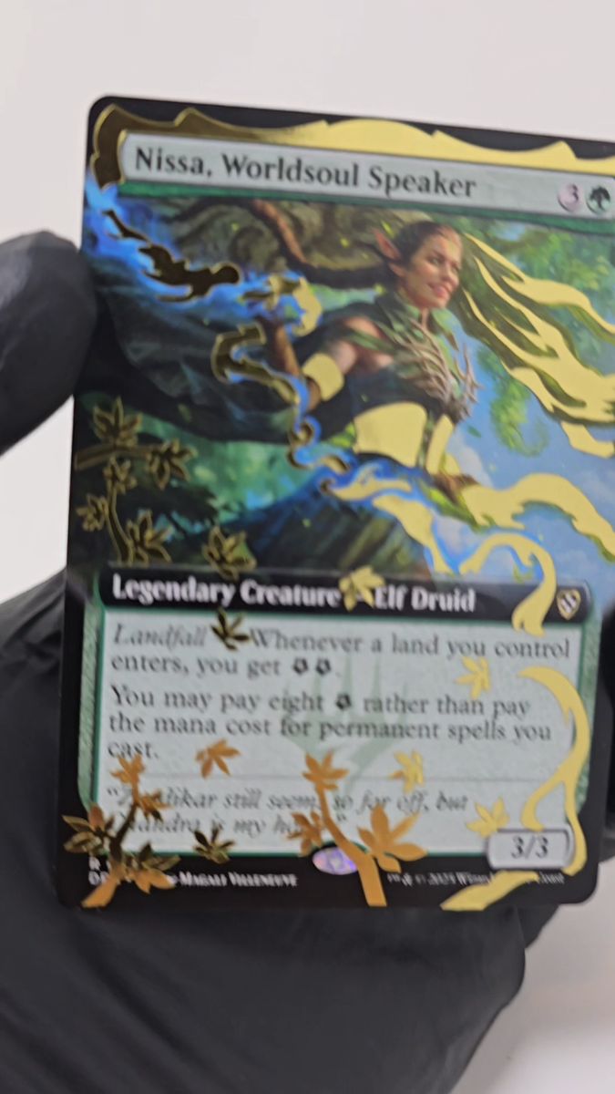 MTG Nissa, Worldsoul Speaker - *Altered with Gold foil vinyl - | eBay