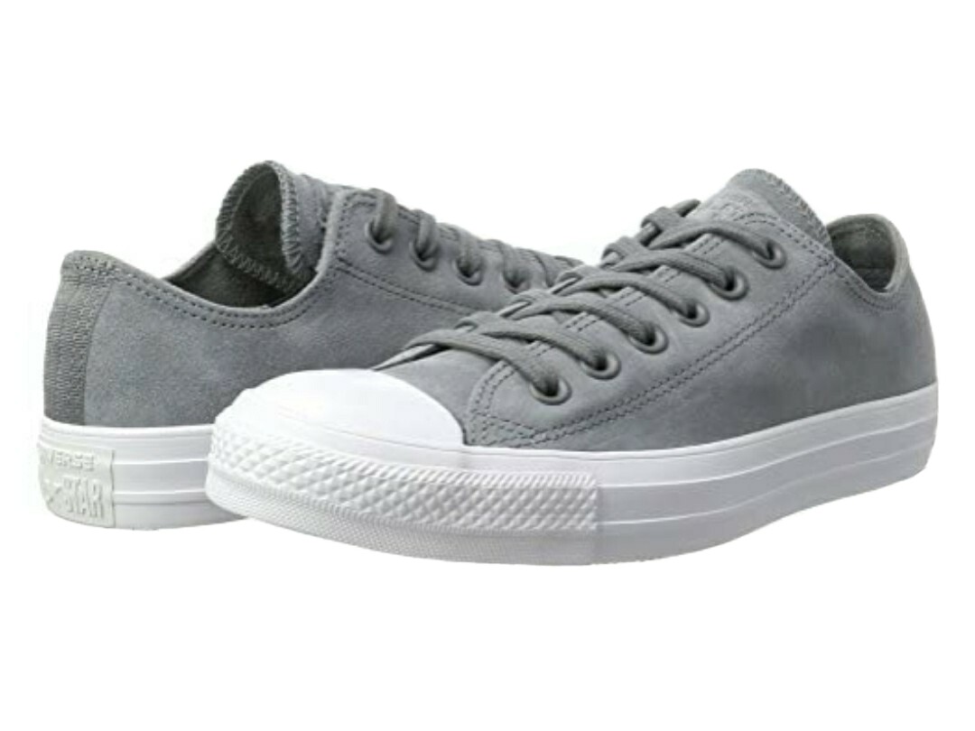 Converse CTAS OX Cool Grey White Sneakers Mens Size 9-image