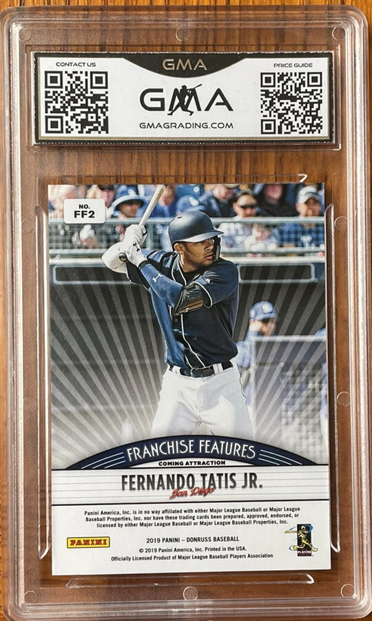 Donruss Franchise Features Lindor/Tatis Jr FF2 2019 Silver Padres GMA 10 Mets Foto 2 de 3
