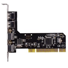 Keyboard Mouse Adapter Card PCI 32bit to 2x PS2 PS/2  2x USB 2.0 Port for PC