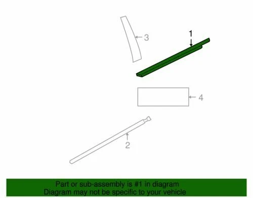 Original Ford Mercury 2006-2012 Milán puerta ventana cinturón sello derecho 6E5Z-5421452-BA Foto 2 de 2