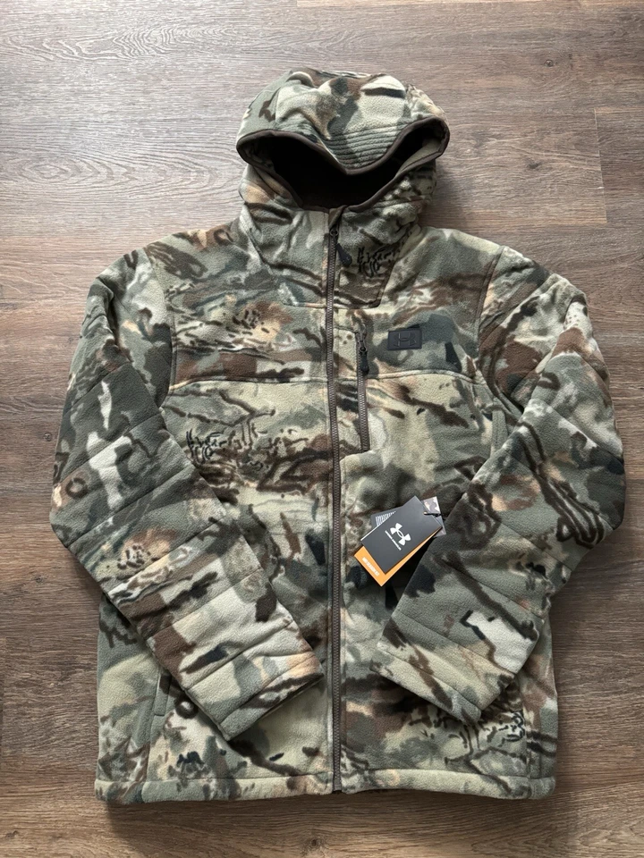 Under Armour UA RUT Windproof Scent Control Microfleece Forest Camo Jacket Large - Image 2 of 4