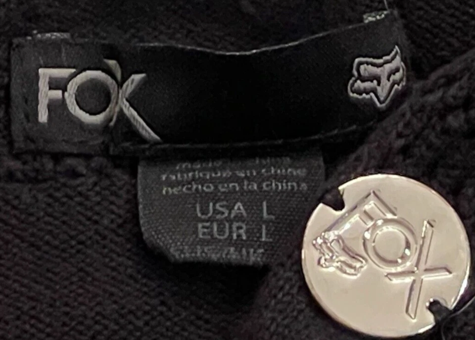 FOX Racing Lightweight Black Knit Cap Sleeve Sweater Layering Top womens Large - Image 2 of 2