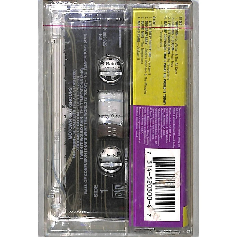 Various - Motown Legends Guy Groups (1995) BRAND NEW SEALED Cassette - Image 2 of 2