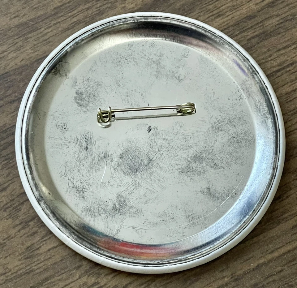 Raro 1984 Ronald Reagan Button Mondale Head on Jackass Foto 2 de 3