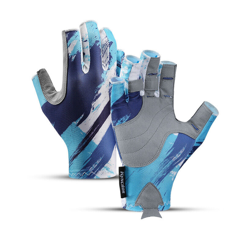 Mens Fishing Gloves Half Finger Fingerless Gloves Breathable Men Gloves Outdoor