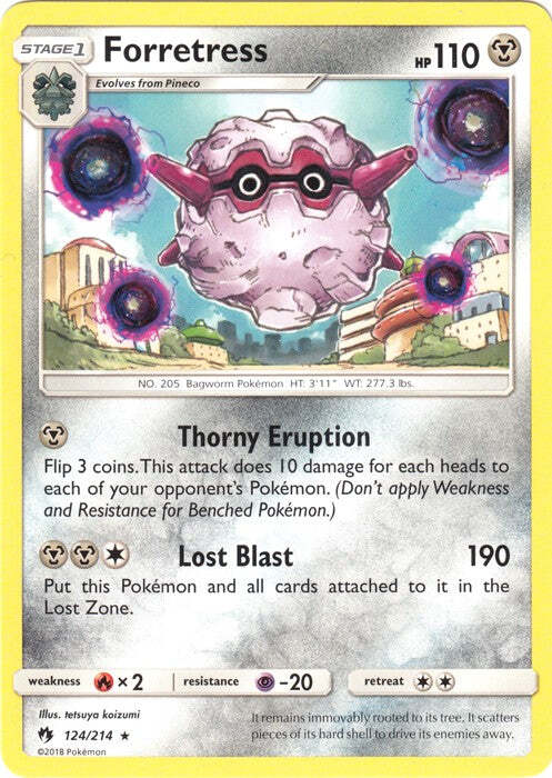 Forretress - 124/214 Pokemon » SM Lost Thunder Rare