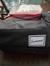 Journeyman Black Travel Organizer Bag with Pink Interior and Compartments 2 piec