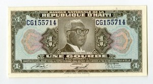 Haiti. National Bank, L.1919 (10th Issue). 1 Gourde, P-200a, Note. VF. ABNC