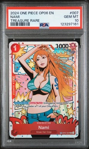 2024 Wings of the Captain Nami #007 ST01-007 Treasure Rare TR PSA 10 Gem Mint MT