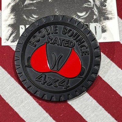 Bounce Rated 3d Vehicle Emblems and Badges Black Red Enamel Metal