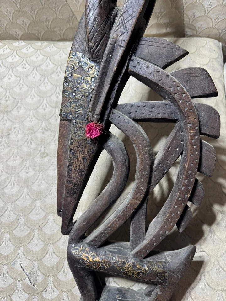 Antiguo tocado Bamana Mali Chiwara - 27 pulgadas de alto Foto 4 de 4