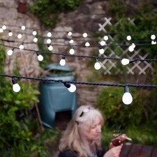 Lights4You 10m 50 'Large' Bulb Warm White Garden Outdoor String Lights RRP £33