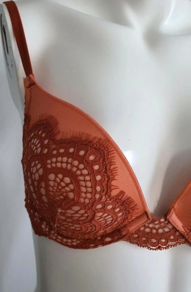 Victorias Secret BH 32 D/70 D Push Up 75c Rose Victoria's Unterwäsche Spitze  - Bild 4 von 4
