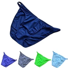 Men Panties Clothes Brief Briefs G String Ice Silk Low Waist Mans Panty