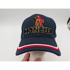Moncler Navy Blue Embroidered Logo Baseball Cap Adjustable Strapback Hat