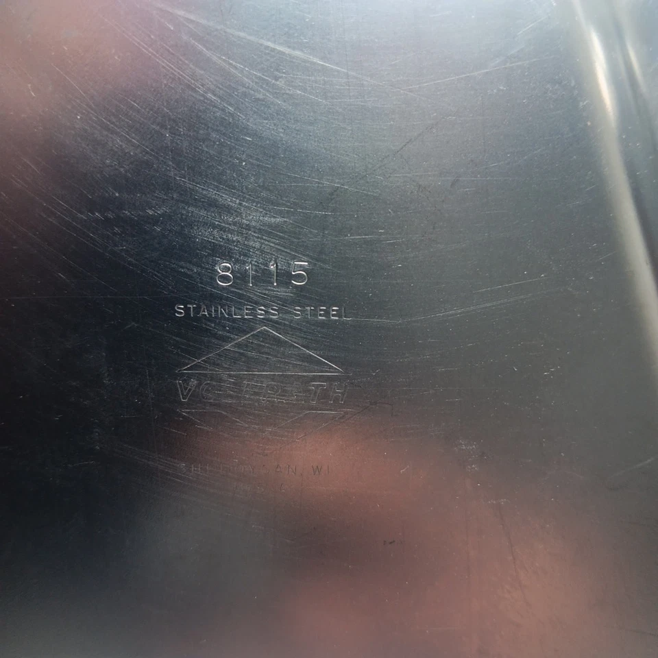 Vollrath Mess Hall Cafeteria Tray Stainless Steel Serving Tray 8115 School  - Image 3 of 3