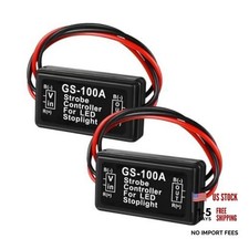 12-16v Car Flash Strobe Controller 2pcs Gs-100a Led Vehicle Brake Tail Stop 12-16v Car Flash Strobe Controller 2pcs Gs-100a Led Vehicle Brake Tail Stop