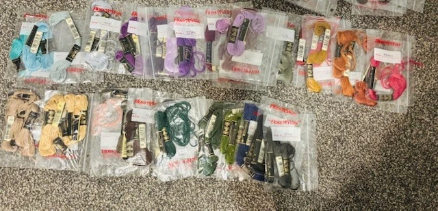 DMC Variety  Floss Lot of Embroidery Thread Skeins 155 Pieces + 55 Samples Bags - Image 3 of 4