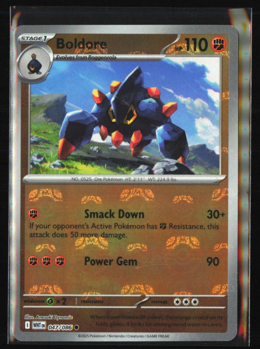 Boldore (Master Ball Pattern) #047/086 SV: White Flare - Pokemon TCG - NM