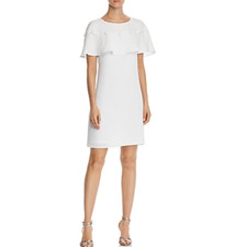 Adrianna Papell Women's Shift Mini Dress US 4 White 3325