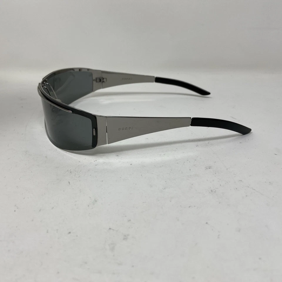 Vintage RARO!!! GUCCI GG 1726/S 6 LB PLATEADO CON LENTE GRIS ENVOLTURA RETRO EU40 Foto 2 de 4