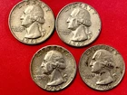 Lot of (4) - Washington Quarter SILVER coins - 1961 1962 1963 1964