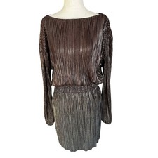 ASTR The Label Blush Silver Ombre Blouson Dress Women Size XS | 42-15