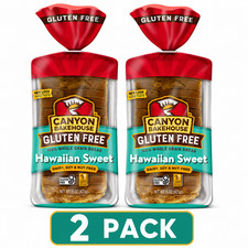 (2 pack) Hawaiian Sweet Gluten Free Bread, Fresh 15oz Loaf