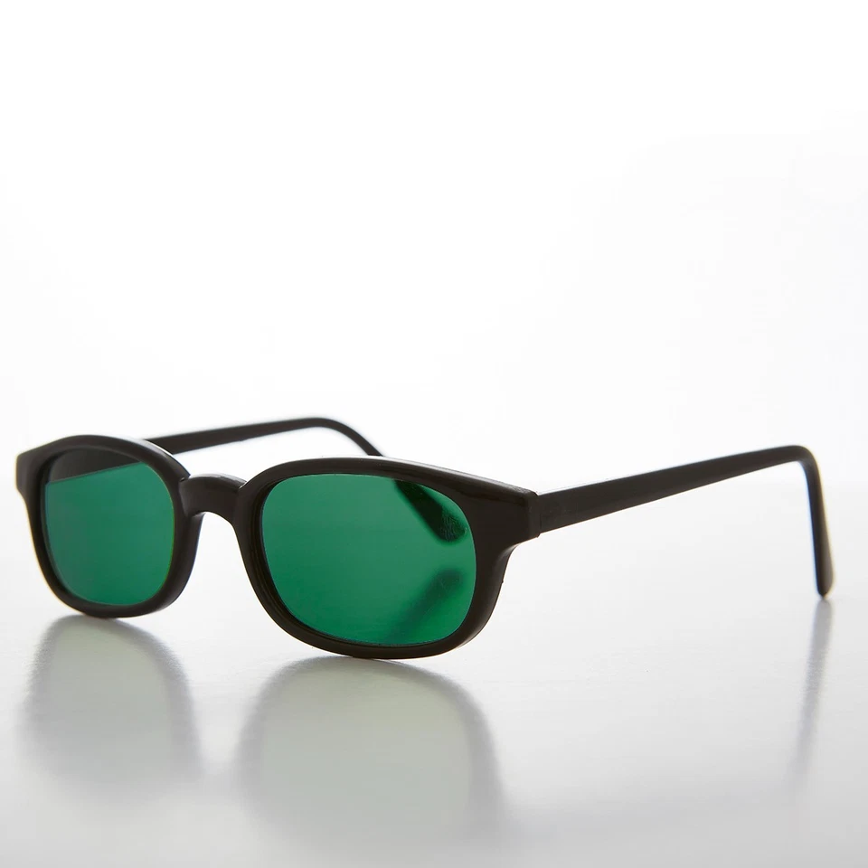 Monture Rectangulaire Noire Verres Verts Zen - Adulte Unisexe - Photo 2/3
