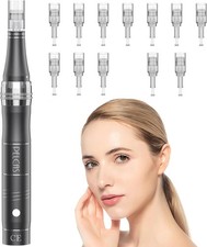 Stylo Beauté Microneedling, Appareil de Soin du Visage et du Corps avec 3 Vitess