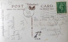 1951 1d Due - Underpaid Herne Bay to Bristol. Multiview of Canterbury Cathedral.