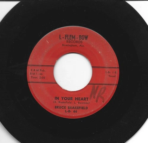 ROCKABILLY BOPPERS 45 - BRUCE BRAKEFIELD - IN YOU HEART  /  RAIN BOY- HEAR-1960