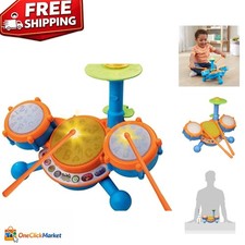 Interactive KidiBeats Drum Set for Toddlers - 4 Play Modes, Includes Sticks