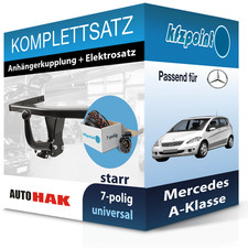 Für Mercedes A-Klasse 97-04 AUTO HAK Anhängerkupplung starr + 7polig E-Satz neu
