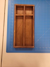 Wood Drawer Organizer Tray Divider Storage Box Desk Vanity Makeup Craft