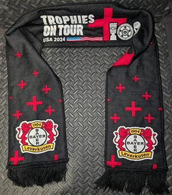SCIARPA SCARF FOOTBALL CALCIO BAYER 04 LEVERKUSEN GERMANY Ruffneck Red & Black