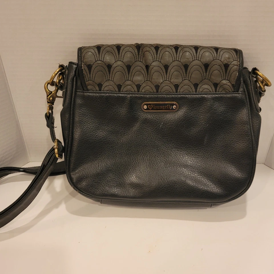 Bolso de Mano Loungefly Lattice Azúcar Calavera Día de los Muertos Negro Imitación Cuero Cartera Foto 2 de 4