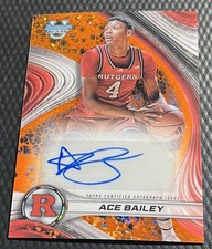 2024-25 Ace Bailey Rutgers 23/25 Bowman Best University Orange Autograph #B24-AB