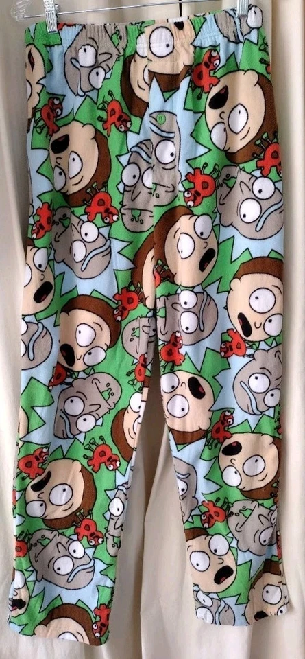 Briefly Stated Rick & Morty Pajama Pants Cartoon Network Sleep Lounge NWOT #UB1 - Image 2 of 4