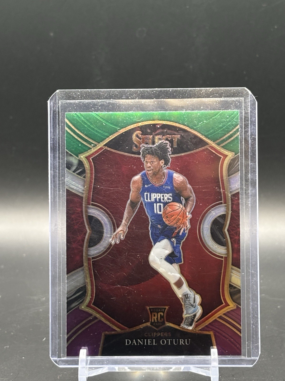 Daniel Oturu 2020-21 Panini Select Green White Purple Prizm #93 Rookie