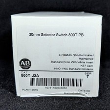 NEW AB Bulletin 800T-J2A Oil Tight Selector Switch 3 POSITION Maint US Free Tax