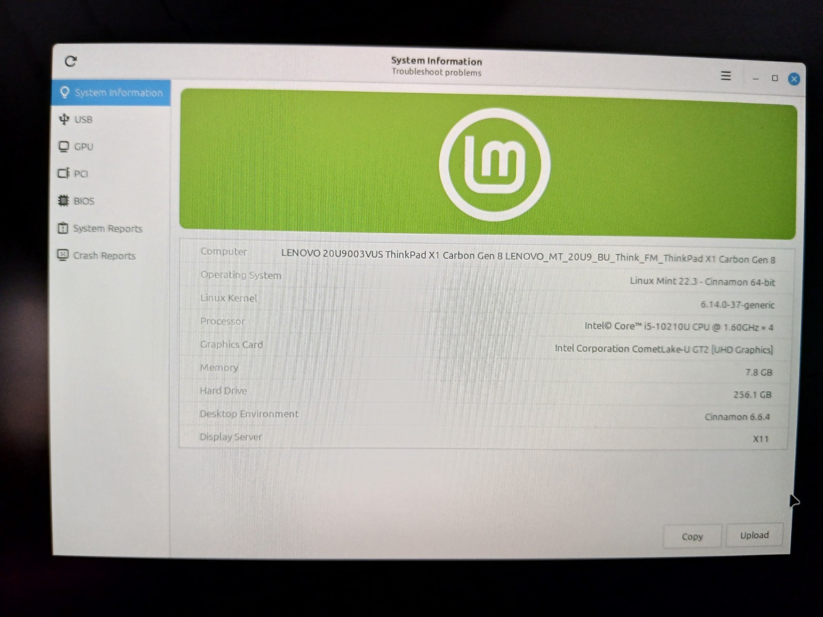 Lenovo ThinkPad X1 Carbon 8th Gen, 14-Inch Laptop, with Intel Core i5 10th Gen., Linux