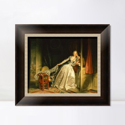 Framed Canvas Art Giclee Print The Stolen Kiss by Jean Honore Fragonard Wall Art